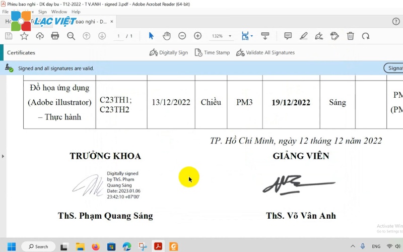 ký số trên file pdf adobe reader