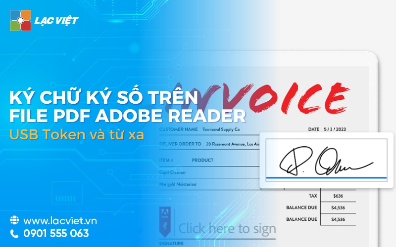 ký chữ ký số trên file pdf adobe reader