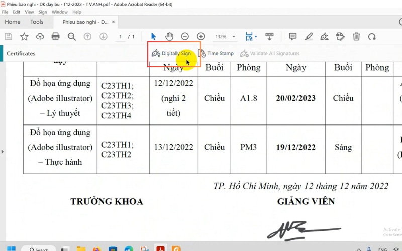 Ký số trên file PDF bằng Token