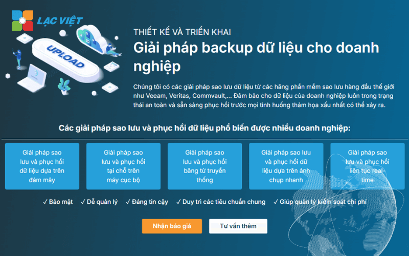 giải pháp backup dữ liệu cho doanh nghiệp