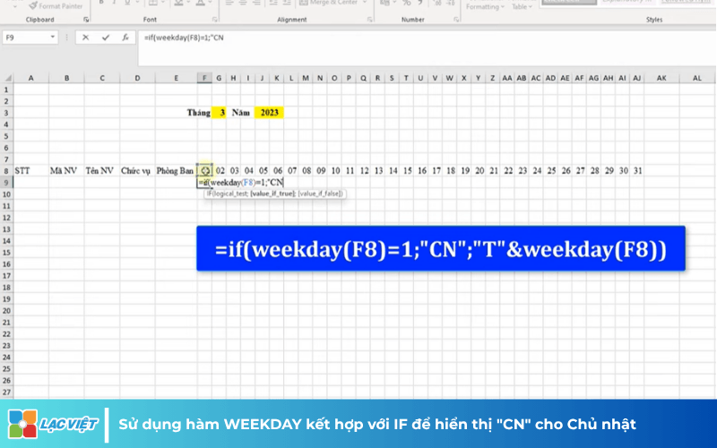 Cách làm bảng chấm công trên excel