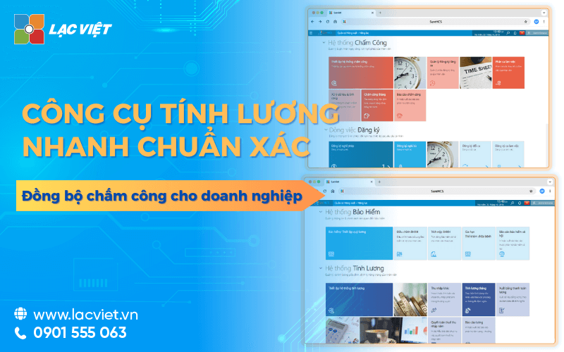 Công cụ tính lương NHANH CHUẨN XÁC đồng bộ chấm công cho doanh nghiệp