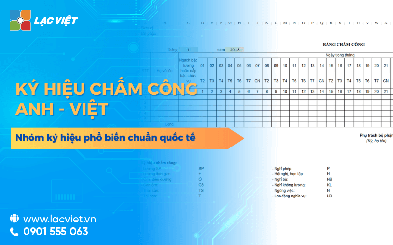 Các nhóm ký hiệu chấm công tiếng Anh phổ biến DN hay áp dụng