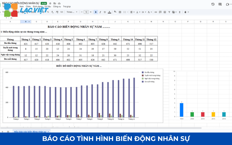 Mẫu báo cáo nhân sự