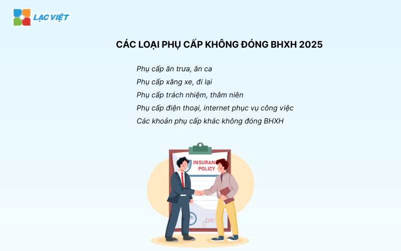 các loại phụ cấp không đóng BHXH 