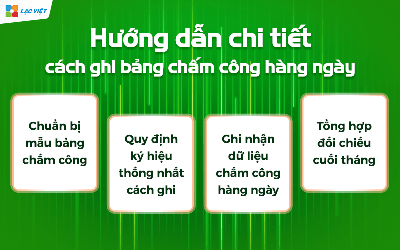 Cách ghi bảng chấm công hàng ngày