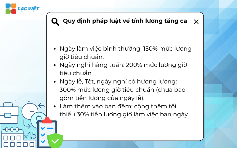 Cách tính lương tăng ca