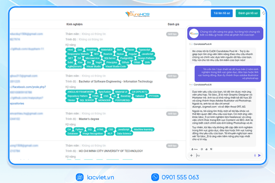 Phần mềm nhân sự Lạc Việt SureHCS HRM