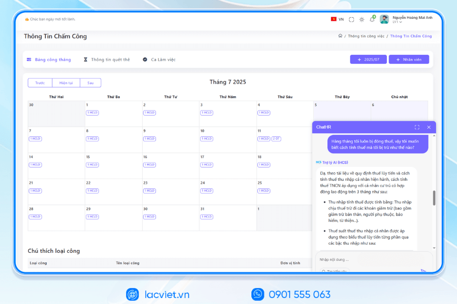 Phần mềm nhân sự Lạc Việt SureHCS HRM