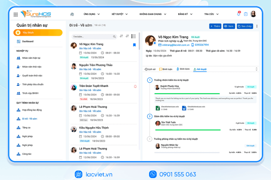 Phần mềm nhân sự Lạc Việt SureHCS HRM