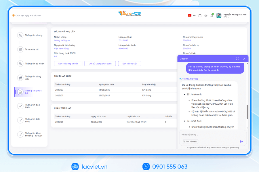 Phần mềm nhân sự Lạc Việt SureHCS HRM