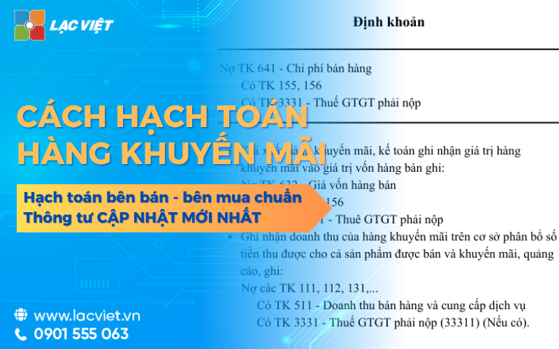 Hạch toán hàng khuyến mại theo TT200 & 133 kèm ví dụ cụ thể