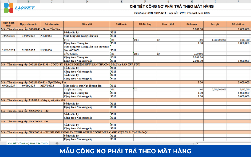 File quản lý công nợ bằng Excel miễn phí: Tải ngay mẫu bảng công nợ chuyên nghiệp cho doanh nghiệp