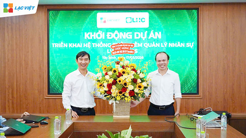 Lễ khởi động dự án triển khai hệ thống phần mềm quản lý nhân sự LV SureHCS giữa Lạc Việt và Công ty Cổ phần Long Hậu.