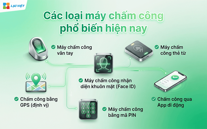 Các loại máy chấm công phổ biến