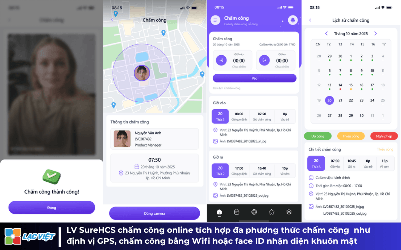 App chấm công online