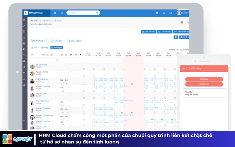 App chấm công online