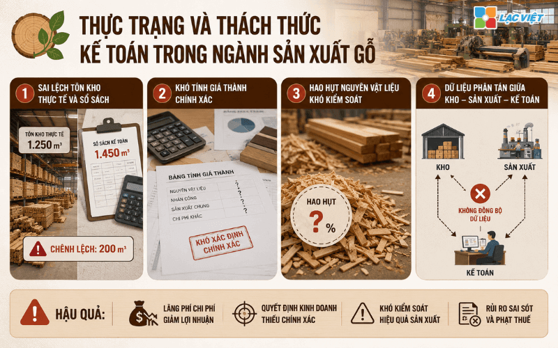 Thực trạng và thách thức kế toán trong ngành sản xuất gỗ