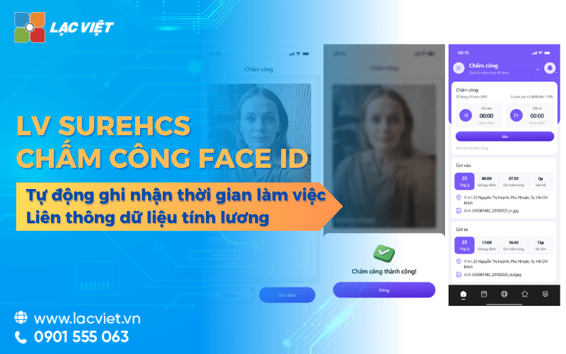 Phần mềm chấm công bằng khuôn mặt LV SureHCS C&B