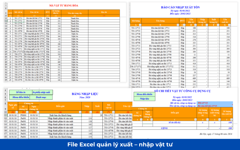 File quản lý kho bằng Excel miễn phí 