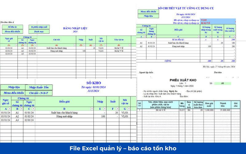 File quản lý kho bằng Excel miễn phí 