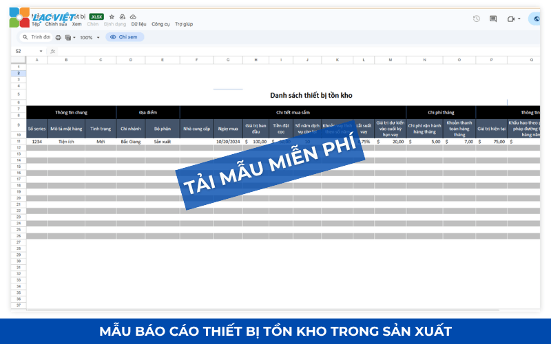Báo cáo sản xuất