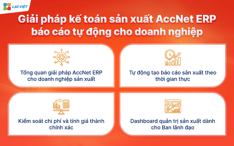 Giải pháp kế toán sản xuất AccNet ERP báo cáo tự động cho doanh nghiệp