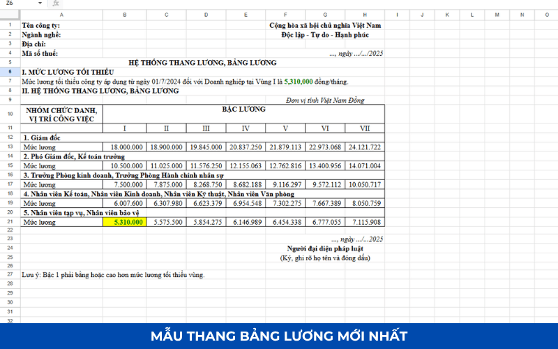 Mẫu file quản lý nhân sự bằng excel