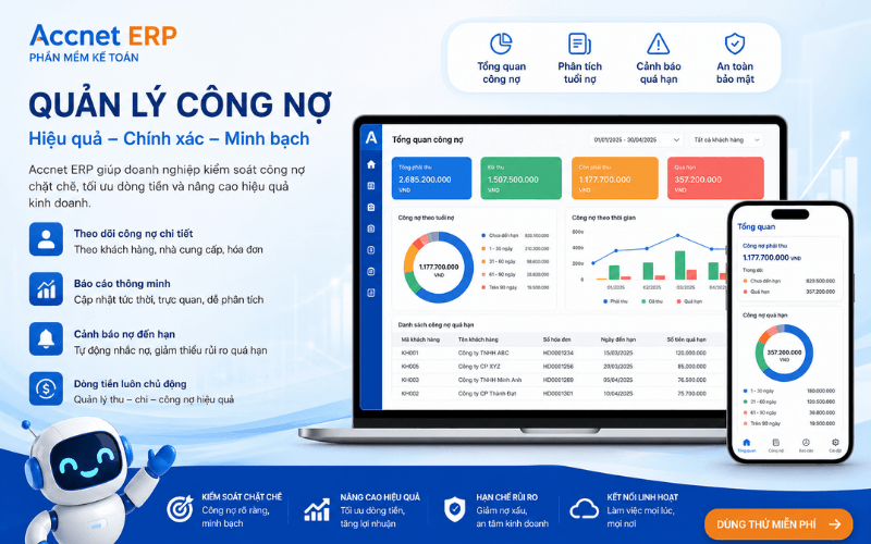 Phần mềm kế toán công nợ