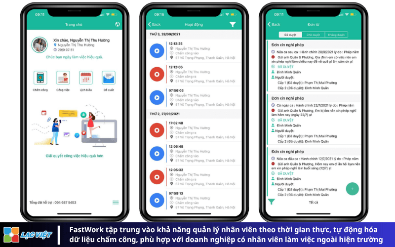 App chấm công online