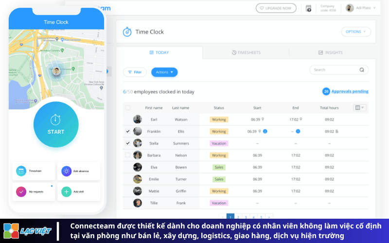 App chấm công online