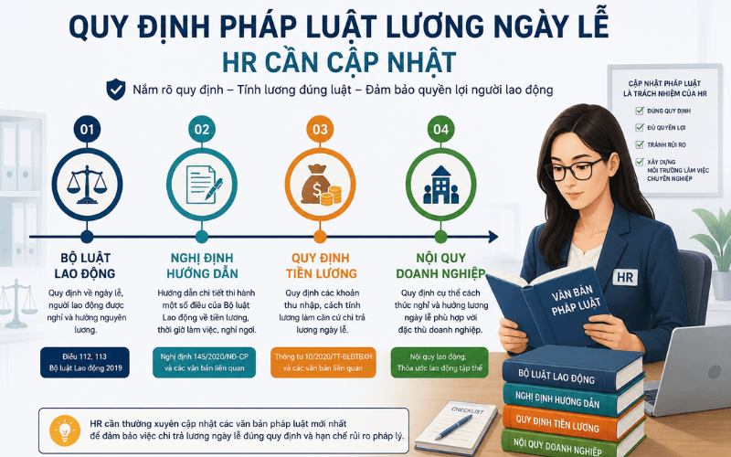 Các quy định pháp luật HR cần cập nhật khi tính lương ngày lễ
