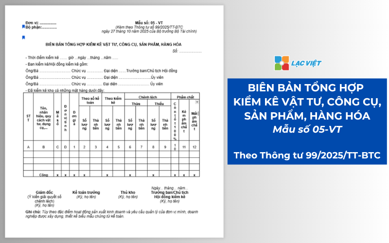 Chứng từ kế toán kho