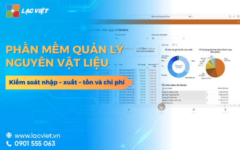 Phần mềm quản lý nguyên vật liệu kiểm soát nhập – xuất – tồn và chi phí sản xuất 