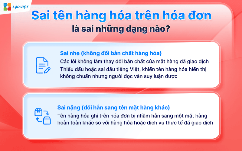 Cách viết hóa đơn điều chỉnh sai tên hàng hóa