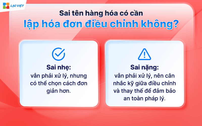 Cách viết hóa đơn điều chỉnh sai tên hàng hóa