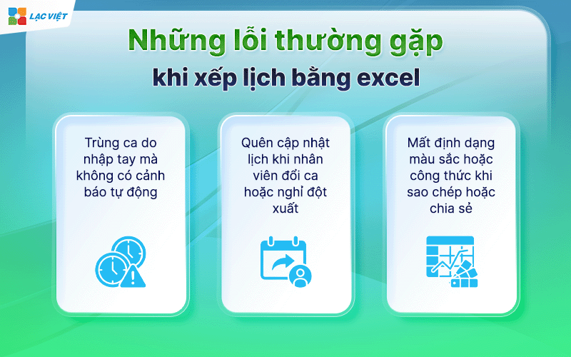 xếp lịch làm việc cho nhân viên bằng Excel