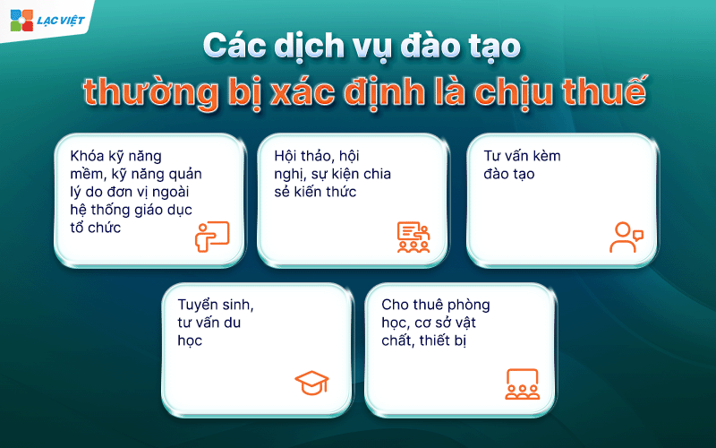 dịch vụ đào tạo có chịu thuế gtgt không