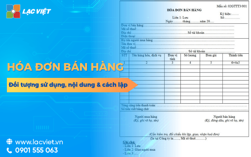 Hóa đơn bán hàng là gì? Đối tượng sử dụng, nội dung & cách lập theo Nghị định 254/2026